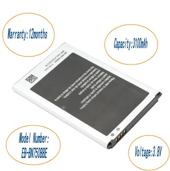ISkyamS 1x 3100mAh EB-BN750BBE Înlocuire Baterie pentru Samsung Galaxy Note 3 mini Note3 Neo N750 N7502 N7505