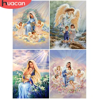 HUACAN 5d Diy Diamant Pictura cruciulițe Religie Diamant Broderie Înger Fată Diamant Arta Burghiu Plin