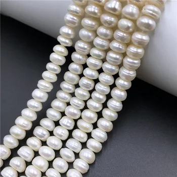 Naturale de apă Dulce Pearl 7-8mm Rondelle Perle Naturale Baroc Pumn de Margele Margele Vrac pentru DIY Bijuterii DIY Meșteșug 14