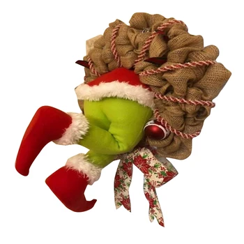 Crăciun Pânză groasă de sac Coronita Ghirlanda de Crăciun Decoratiuni Super-Drăguț și Minunat Cadouri minunate pentru Prietenii QP2