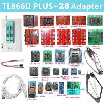 V10.75 Original XGecu TL866ii Plus Programator DIY Kit +28 Adaptoare mai Bine Decât TL866A TL866CS NAND USB Programator +TSOP48
