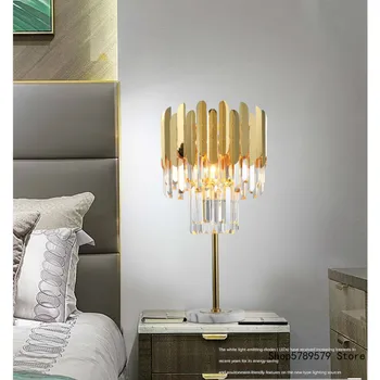Stil Nordic aur de cristal lampă de Masă creative restaurant, bar decorative lampa de Birou camera de zi iluminat interior Tabelul lumini