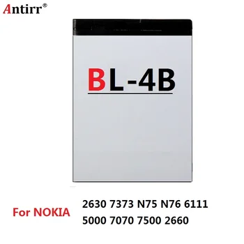 1 buc Nou BL-4B Înlocuire Baterie de 700mAh Antirr Originale Acumulatori Pentru Telefon Mobil Nokia Li-ion 3.7 V BL4B BL 4B