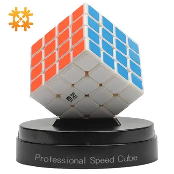 Qiyi 4x4x4 Autocolant Profesional Viteza de Puzzle-uri, Cuburi Magice Jucării de Învățare Pentru Copii Magico Cubo Jucării Pentru Adulți