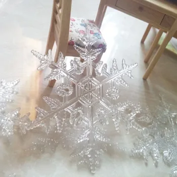 9CM Transparent Fulg de nea (8) Prietenoasa Fulgi de zăpadă din Plastic Ornament de Crăciun DIY Arta Petrecere Acasă Decor de Anul Nou
