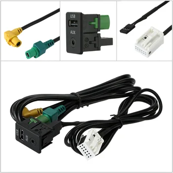 Valori de peste mări Car Audio Stil Vedio USB AUX Cablu Switch Plug pentru VW Passat B6 B7 CC, Touran POLO Facelift