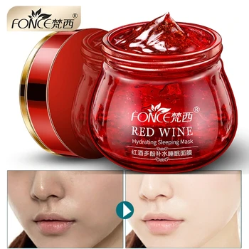 Coreeană Vin Roșu Esența Dormit Masca Facială de Albire Crema Hidratanta Gel Crema de Noapte Imbatranire Nutriție Lumina Fata 100g