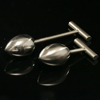 Grele de tip solid din oțel inoxidabil mâner lung de metal anal plug 2 dimensiune alege expansiune dilatator anal dopuri de fund jucarii sexuale buttplug