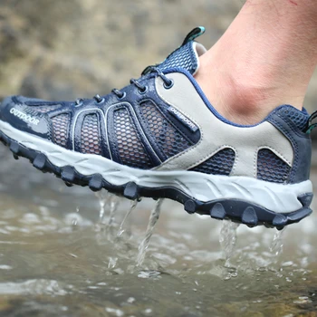 HUMTTO Vara Respirabil Drumeții Pantofi în aer liber Masculin Adidași rezistent la Uzura Mens Sport Alpinism, Trekking Barbati Pantofi de Dimensiuni Mari 35-46