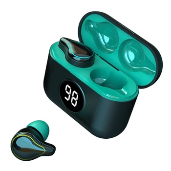 TWS set cu Cască Bluetooth wireless 5.0 atingeți de control de mișcare fără fir căști cu microfon impermeabil mini in-ear cască dopul