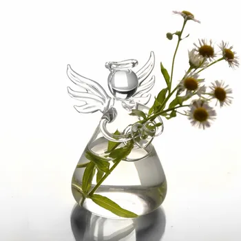Angel Vaza De Cristal De Sticlă Transparentă Vaza De Flori Aranjament Hidroponice Recipient De Sticlă Acasă Agățat Decoratiuni Nunta Decor