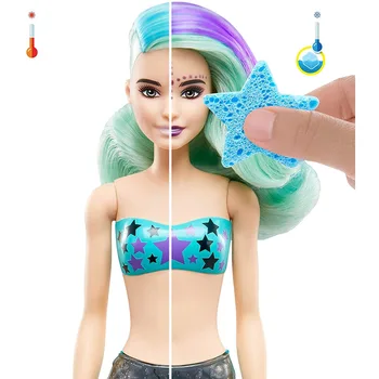 Original Papusa Barbie Culoare Dezvăluie Orb Cutie Dreamtopia Sirena Barbie Printesa Surpriza Schimba Culoarea Copil Fata Cadou de Ziua GTP43