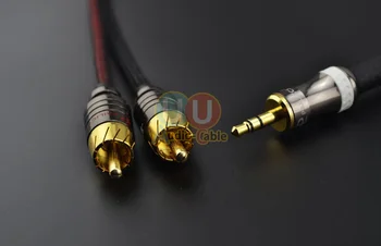 U27 HIFI 3,5 mm-2 RCA Stereo Cablu Budweiser RCA + Ciolacu L-4E6S Audio-cablu cu inel Magnetic / 0.5 M - 5M