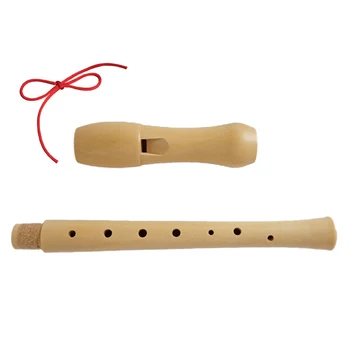 Lemn Soprano Recorder Baroc 8 Gaură Tasta C Pentru Clarinet Verticale Flaut Dizi Lemn, Instrumente Muzicale