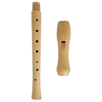 Lemn Soprano Recorder Baroc 8 Gaură Tasta C Pentru Clarinet Verticale Flaut Dizi Lemn, Instrumente Muzicale