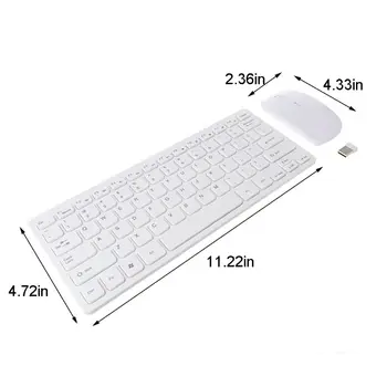 Wireless 2.4 GHz Mini Tastatură Ultra-Subțire Mouse-ul Soareci Set pentru Desktop Laptop