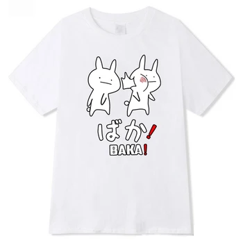 Baka Iepure Palmă T Shirt Anime Japonez Scurt-Maneca Harajuku Anime Streetswear T-shirt
