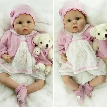 NPK 55cm moale touch reale corpul de pânză moale de silicon Vinil Renăscut Păpușă Jucărie Viața Reală Baby Doll