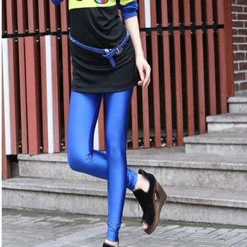 CoolCheer Brand Sexy Solid Candy Neon Plus Dimensiunea Femei Jambiere Întins Jeggings Îmbrăcăminte de Fitness Balet Dans Pantaloni