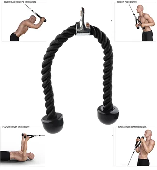 70/90cm Triceps Rope Pentru Acasă Sală de Fitness Biceps Trage în Jos Coarda Scripetelui Cablu Atasamente Grele Coarda Culturism Antrenament F2