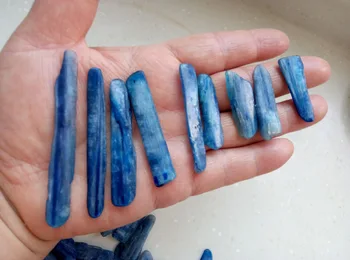 50g Naturale cianit Cristal Macadam fâșie lungă Original Piatră prețioasă pendul fish tank vas decor de amenajare a teritoriului albastru specimen