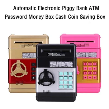 Automat Piggy Bank ATM Parola Caseta de Bani în Numerar, Monede de Economisire Cutie ATM Banca Seif Depozit de Bancnote Copii Cadou de Ziua Dropship