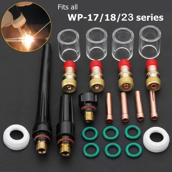 23Pcs/Set TIG Kit Torță de Gaz Obiectiv 10 Pyrex Cup Kit pentru sudura Tig WP-17/18/26 Torta de Sudura Accesorii