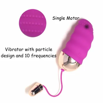 Rezistent La Apă Fără Fir Control De La Distanță Vibratoare Ou Mini Vibrator Ruj, 10 Moduri De Vibrație, Adult Jucarii Sexuale Pentru Femei Silicon