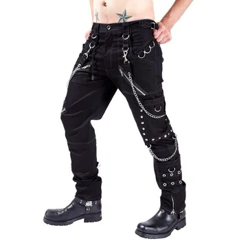 Comerțul Exterior Personalitate Pantaloni Casual Barbati Gotic Pantaloni Punk Rock Robie Pantaloni