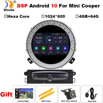 PX6 DSP HD Android 10 Car Radio, DVD Player GPS Pentru MINI Cooper 2006 2007 2008 2009 2010 2011 2012 2013 Audio Stereo Multimedia