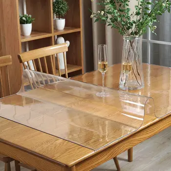 1.0 mm TPU masă moale de pânză de sticlă față de masă transparent impermeabil fata de masa cu bucatarie model de ulei