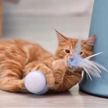 Electronice Animal de casă Pisică Jucărie Inteligentă Automată Cat Teaser cu LED-uri Jante Reîncărcabilă Pisica Amuzant Joc de Încărcare USB