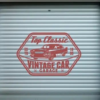 Top Clasic Vintage Garaj Auto Autocolant Perete Decal Auto Atelier De Reparații Auto, Arta De Perete Decor A00967