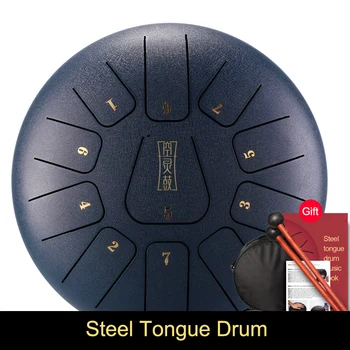 Aliaj de Oțel Limba Tambur de 8 Inch 11 Tone, cu 1 Pereche Ciocanele + StoragePan Pan Tambur Geanta Rezervor Hang drum Seturi de Instrument de Percuție
