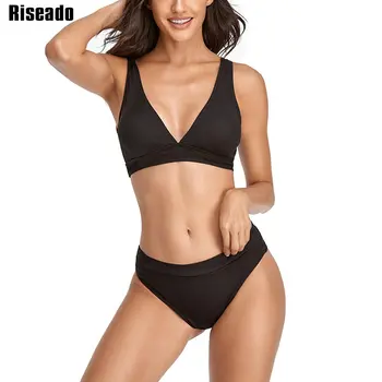 Riseado Sexy Bikini 2021 costume de Baie Costume de baie Femei cu Push-Up Brazilian Bikini V-neck Costum de Baie cu dungi de Plajă, îmbrăcăminte de Vară biquini