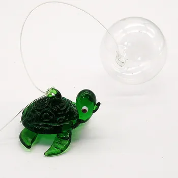 Personalizat cu ridicata decorative din sticla in miniatura animal marin figurine lucrate manual țestoasă mică statuie Acvariu rezervor de pește ornament