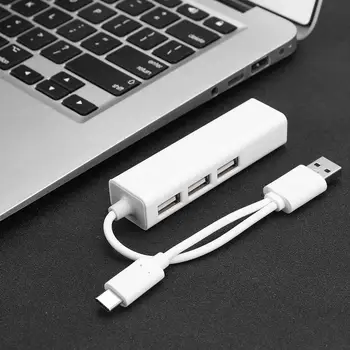Hub USB 2.0 Type-c, placa de Retea OTG USB Hub-uri de Tip C pentru Rj45 Lan Adaptor USB Gigabit Ethernet Splitter pentru Macbook Laptop telefon