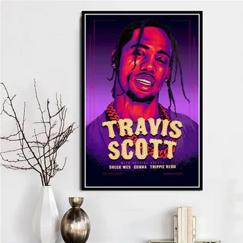 Travis Scott Astroworld Hip-Hop, Muzica Rap Star Album Printuri Pictura Arta de Perete Imagini Living Home Club BAR Decor