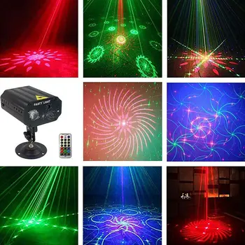 24 de Modele Mini cu LED-uri RGB cu Laser lumina Reflectoarelor DJ Disco LED Etapă Efect de Lumină Bar, KTV Petrecere Proiector Lampa Club de Dans Washlight