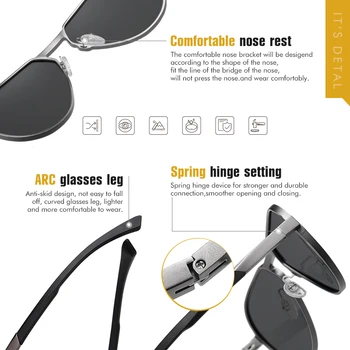 CoolPandas NOI de Aluminiu, Magneziu Polarizat ochelari de Soare Oglindă Pilot ochelari de Soare Acoperire Lentile de Conducere Pentru Barbati Femei Gafas De Sol