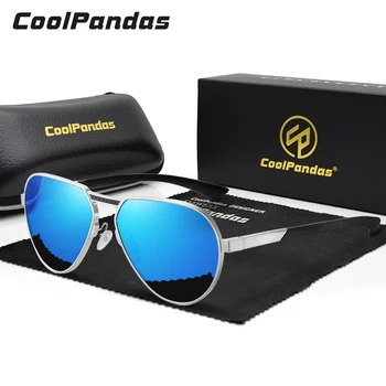 CoolPandas NOI de Aluminiu, Magneziu Polarizat ochelari de Soare Oglindă Pilot ochelari de Soare Acoperire Lentile de Conducere Pentru Barbati Femei Gafas De Sol