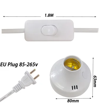 Fără fir Control de la Distanță Lampă Titularului E26 E27 Priza 110V 220V Bec LED Lumina de Noapte cu timer remote control pentru led-uri uv Steriliza