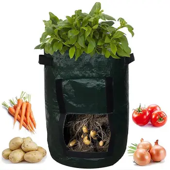 DIY de Cartof Cresc de Plantat PE Pânză Plantare Sac Container Grădinărit de Legume Jardineria Îngroșa Grădină Plantare pot Crește Sac