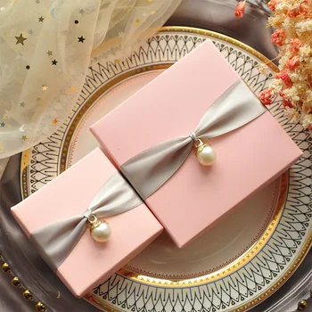 50pcs mult Aur Roz pearl de Hârtie Pătrat cutie de bomboane de ciocolată recipient Aniversare de Nunta Petrecere de Ziua cabină de duș de mireasă favoarea cutie