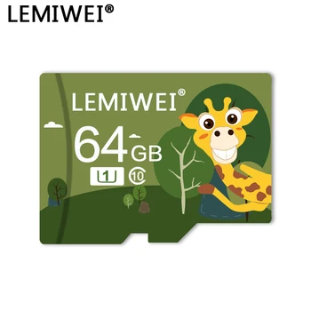 Lemiwei Card de Memorie de 64GB 32GB Clasa 10 de Viteză Mare Drăguț Girafa TF Card Flash 16GB 8GB U1 TF card Pentru Smartphone