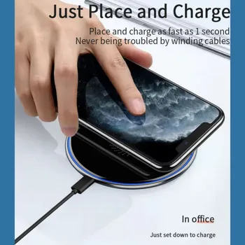 15W Qi Wireless Charger Pentru IPhone Inducție Rapidă Wireless Charging Pad Pentru Samsung S20 Încărcător de Telefon Mobil Încărcătoare Wireless