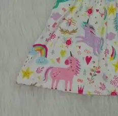 Unicorn print set fetei de vară pentru copii îmbrăcăminte cal curcubeu fată de moda de tip boutique, amplasat