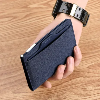 Williampolo portofel barbati Mici Mini Ultra-subțire, Compact wallet portofel Handmade Panza Titularul Cardului de Scurt Design geanta Noua PL191470