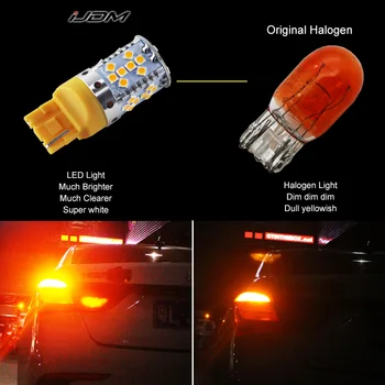 (2) Nu Rezistor Nevoie Chihlimbar Galben 35-emițător 3535 LED T20 7440 Becuri cu LED-uri Pentru Fata sau Spate, Rândul său, Luminile de Semnalizare (Nu Hyper Flash)