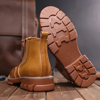 Barbati Cizme Om de Toamna Iarna Botas Brand Lace-up Confortabil Pantofi de Moda Bărbați Clasic Nou în aer liber din Piele Ghete Casual Barbati Cizme de Bază